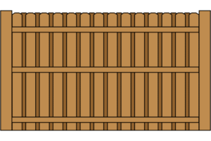 Board-on-Board Wood Fence