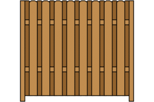 Wood Shadow Box Fence